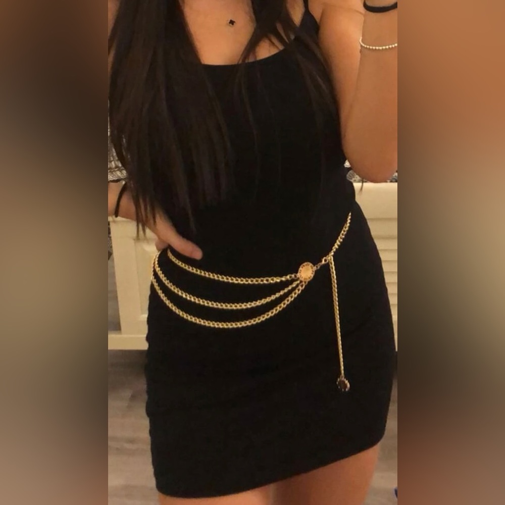 Embellished Gold Chain Belt - Picture 7 of 15